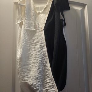 BiBi Asymmetrical Black and White Dress